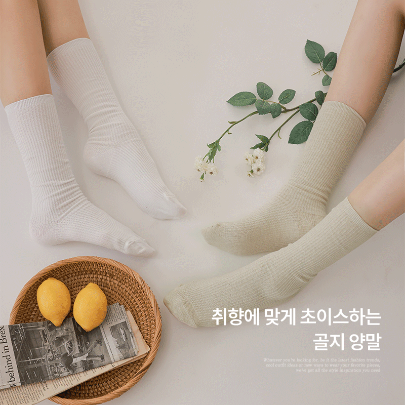 클릭앤퍼니 - 취향초이스 골지양말